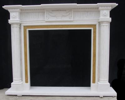 China white marble fireplace mantel  for sale