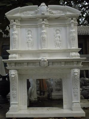 China  hand-carved marble fireplace mantel  for sale