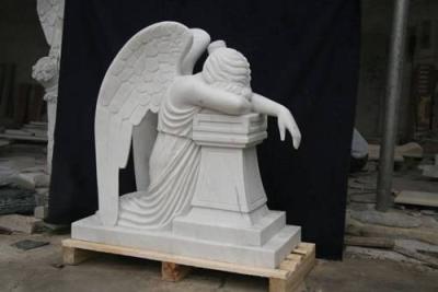 China white marble weeping angel statue for sale