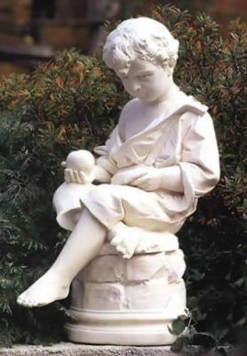 China white marble sitting boy statue for sale