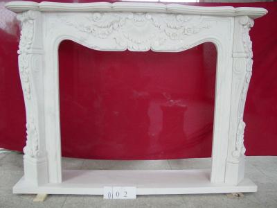 China white marble fireplace mantel for sale