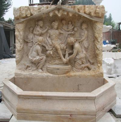 China yellow marble wall fountain for sale