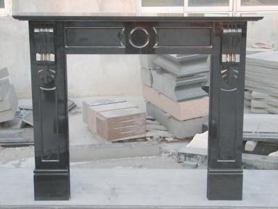 China Black granite fireplace mantel for sale