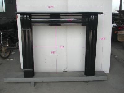 China Shanxi black granite fireplace mantel for sale