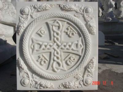 China stone church round relief for sale