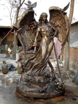 China goddess with wing bronze statue sculpture for sale