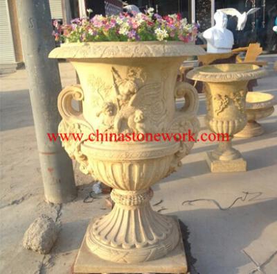 China fiberglass resin garden flowerpot planter for sale