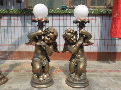 China fiberglass angel lampstand for sale