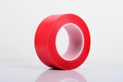 China PET Film With Crepe Paper Red Masking Tape Single Side Coating for sale