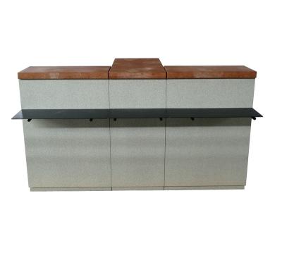 China Acrylic Metal Furniture Display Lingerie Checkout Counter Wooden Supermarket Store Cash Desk for sale