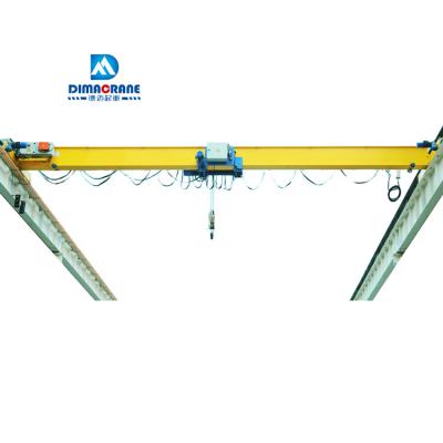 China Bridge Crane Hot Selling The 7.5 Ton Euro Style 8T 10 Ton Moving Girder Overhead Crane Single Girder Electric Crane In Workshop Price for sale