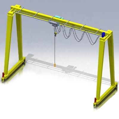 China Gantry Crane High Configuration MH 15 ton single girder girder overhead 16 ton gantry crane EOT crane price in seaside workshop for sale