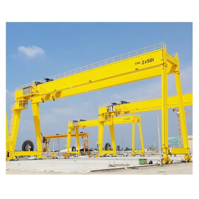 China Gantry crane 40+40 tons 60 tons 80 tons price designed 100 tons MG European style double girder girder gantry crane model from stone factory for sale