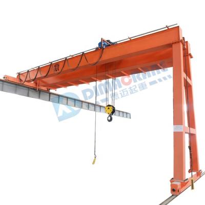 China Gantry Crane 8 Ton 10 Ton European Style Double Girder Semi Movable Half Girder Gantry Crane Price for sale