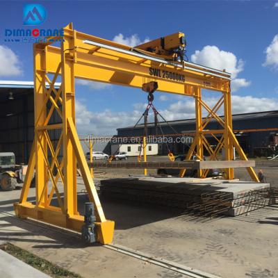 China Bridge Crane 25t -16m Double Girder Euro Style Mobile Double Girder Crane Gantry Crane For Sale for sale