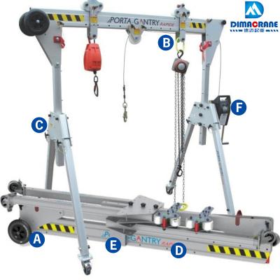 China Gantry Crane China Customized CE Certificated Portable Aluminum 500kg Gantry Crane With Gantry Crane Design PDF for sale