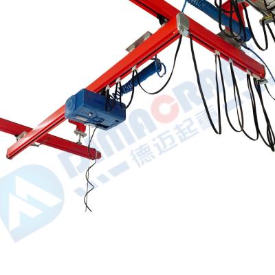 China Bridge Crane 125 Kg 250 Kg 500 Kg KBK Light Pattern Single Girder Suspension Overhead Crane With Dead Weight Low Price Manual Traveling for sale