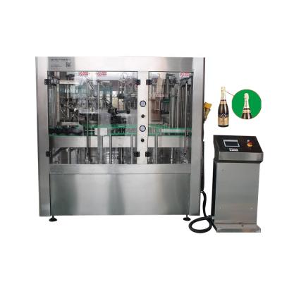 China Food Line Automatic Champagne/Sparkling Wine/Whiskey/Red Wine Glass Bottle Filling Machine for sale