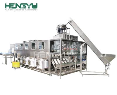 China Hengyu Beverage OEM 60-1200 BPH 5 Gallon Bottle Washing Capping Machine / 5 Filling Water Filling Machine for sale