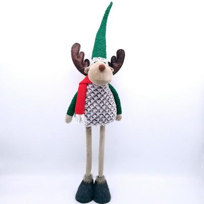 China 2022 Hot Sale Christmas Garden Decoration Elk Plush Gnomes Fabrics Stuffed Outdoor Handmade Gnomes Ornaments for sale