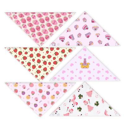 China Viable Custom Design Print Triangle Sublimation Cotton Snap Wearable Baby Bibs Set for sale