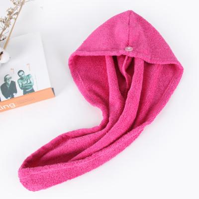 China Factory Wholesale Cotton Good Absorbency QUICK DRY Wrap 100% Quick Drying Hair Towel For Women for sale