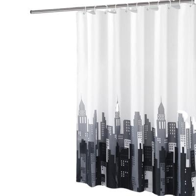 China Wholesale Cheap Polyester Lighthouse Custom Printed Shower Curtain Viable For Home Bathroom for sale