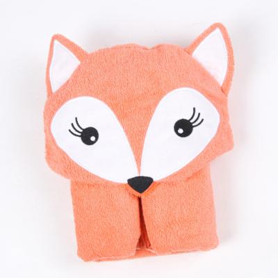 China Wholesale Smart Fox Hoodie Bamboo And Cotton Bath Towel For Kids for sale