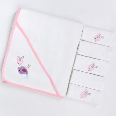 China Custom Look Good Logo Bathroom Dressing Bamboo Towel And Washcloth For Baby for sale