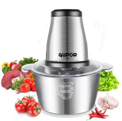 China High Efficiency 2l 3l 4l 5l 10l Stainless Steel Chopper Automatic Mincing Machine Quiet Electric Food Chopper 2 Speeds for sale