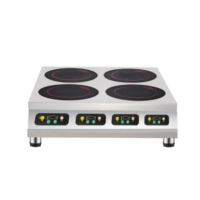 China Fashionable Cooktops 4 Burners Stainless Steel Horizontal SUS304 Induction Electric Stove 6000w Induction Cooker for sale