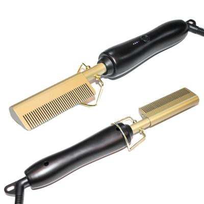 China For Home Use Hair Straightener Comb heating comb straightener Electric Hot Comb Brush for Wigs Curling Straightening for sale