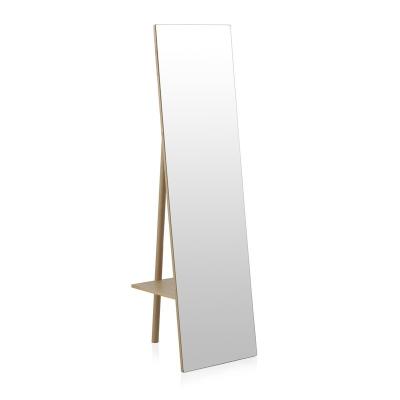 China Samll Quantity MOK Free Standing Cheap Full Length Acceptable Mirror With Storage for sale