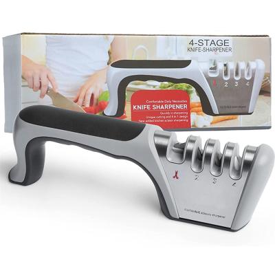 China Viable Kitchen 4-in-1 Knife Sharpener for Straight Steel Knives and Scissors for sale