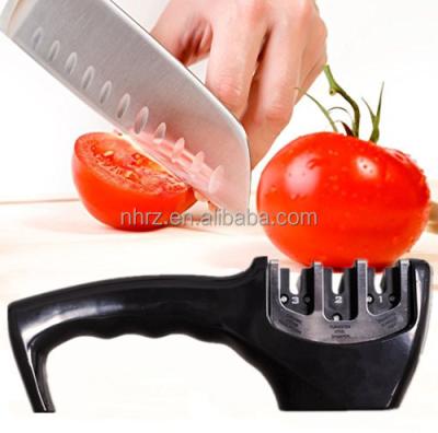 China Household Knife Sharpener 3 Stage Kitchen Viable Top Level Manual Knife Sharpener for sale