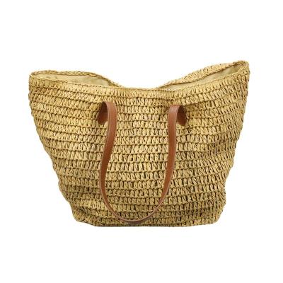 China 100% Handmade Ladies Bag 2022 Simple Useful Crochet Handbags Women's Summer Beach Bags for sale