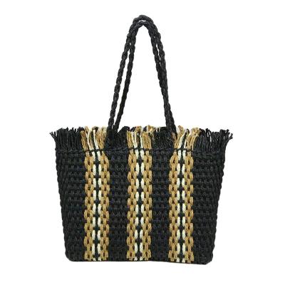 China 100% New Trend Women Handmade Straw Big Capacity Tote Strap Shoulder Bags Girls Handbags for sale