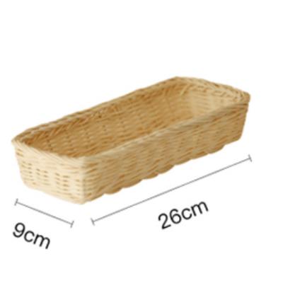 China Viable Woven Desktop Storage Basket Sundries Snack Key Storage Box Rattan Storage Basket for sale