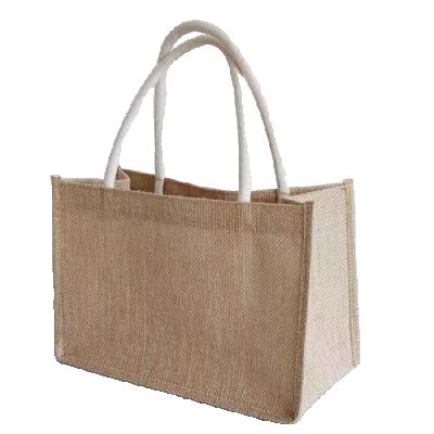 China Wholesale Promotional Drawstring Printed Wine Tote Grocery Coffee Cosmetic Gift Handled Shopping Jute Bag for sale