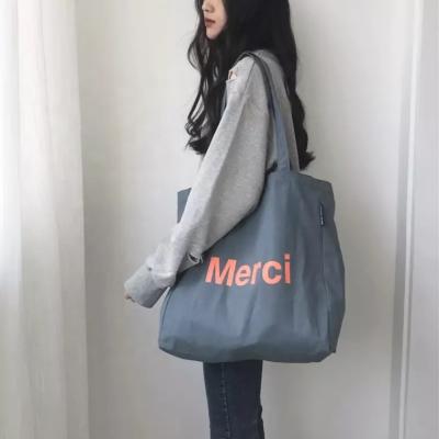 China Custom Eco Friendly Cotton Handled Natural Plain Print Wholesale Fashion Recycled Canvas Tote Shopping Bag for sale