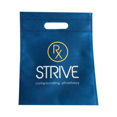 China Shopping bag production and hot sales can be customized LOGO blue non-woven pouch for sale