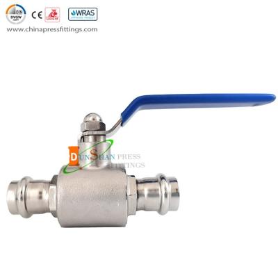 China EPDM AND FKM AND HNBR Stainless Steel Press Fittings Ball Valve With DVGW And WRAS Certificates for sale