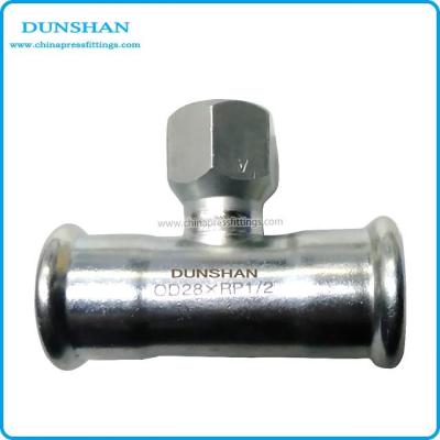 China Galvanized (Black) Female Threaded EPDM Press Fittings Tee for sale