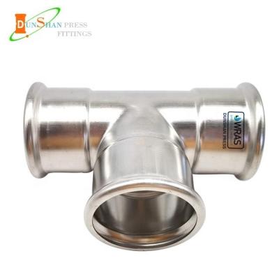 China Water pipe system. DUNSHAN Equal Press Fittings Tee for sale