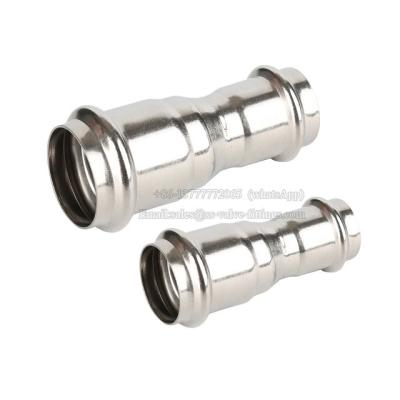 China Stainless steel press pipe fitting end stainless steel press couplings v profile stainless steel viega press fittings for sale