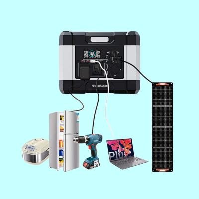 China Wireless Charging Radio Charging 1000W 2000W Lifepo4 Solar Generator Portable Power Station for sale