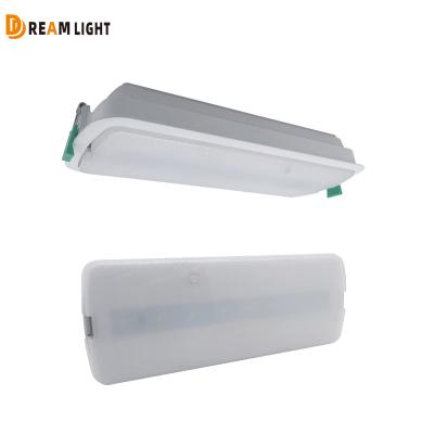 China Recargable led emergency bulkhead light lampara recessed ceiling embedded small LED fire bulkhead emergency light for sale