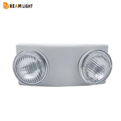 China Fire Emergency Light Philippines NI-CD Battery Auto Backup Commercial Use Commercial ABS Plastic Twin Spot Led Emergency Light for sale