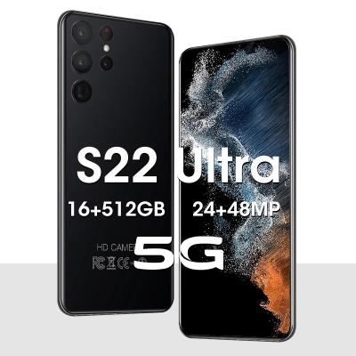 China Dual SIM Card Original S22 Ultra 6.7 inch 16GB+512GB Android Smartphone 10 Core 5G LET Phone HD Screen Face ID Version Global Mobile Phone for sale