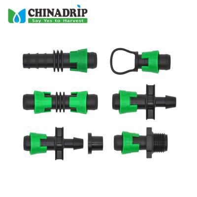 China Water-saving Irrigation System Agriculture Cropland Irrigation Drip Tape Fittings / Coupling Connector / Drip Irrigation System for sale